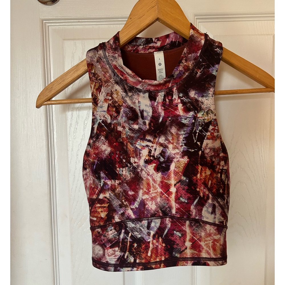 lululemon athletica everlux & mesh cropped top